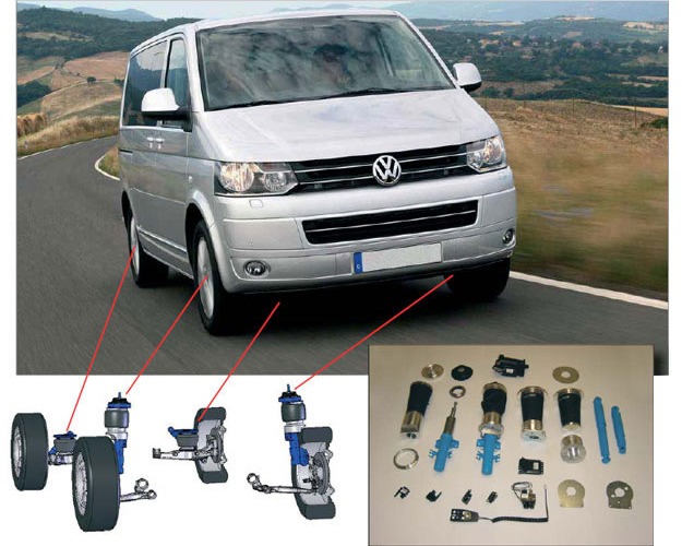 Установка пневматической подвески для переоборудования микроавтобусов